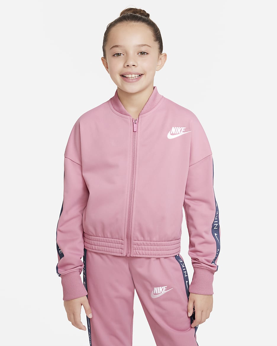 Pink and blue nike tracksuit best sale